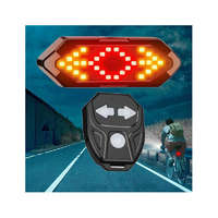 NapiKütyü Akkumulátoros hátsó LED biciklilámpa, index, hang- és fényjelzés, távirányítóval