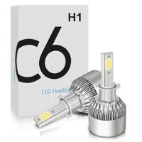 NapiKütyü C6 LED autó fényszóró izzó pár H1 foglalattal - hidegfehér