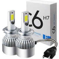 NapiKütyü C6 LED autó fényszóró izzó pár H7 foglalattal - hidegfehér