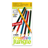 NapiKütyü Creative Jungle 12 darabos dupla színes ceruza készlet kifestővel