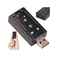 NapiKütyü Hangkártya USB 7.1 mikrofon fejhallgató csatlakozóval
