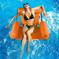 NapiKütyü Nagyméretű, felfújható úszófotel, medence fotel - narancssárga