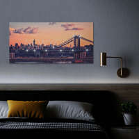 NapiKütyü New York LED fali hangulatkép, 38x78 cm