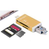 NapiKütyü MicroSD SDHC SD TF Kártyaolvasó Iphone/Ipad (lightning), MicroUSB csatlakozókkal