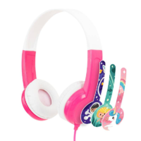 BuddyPhones BuddyPhones Discover gyermek fejhallgató rózsaszín-fehér (BP-DIS-PINK-01) (BP-DIS-PINK-01)