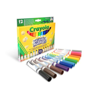 Crayola Crayola: Lemosható, tompahegyű filctoll készlet - 12 db-os (58-8340) (58-8340)