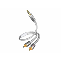InAkustik Inakustik Premium Jack - RCA kábel 1.5m (3.5mm Jack apa - 2xRCA apa) (004100015)