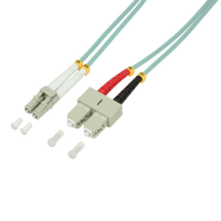 LogiLink Logilink Fiber duplex patch kábel OM3 50/125 LC-SC aqua 0,5m (FP3LS00) (FP3LS00)