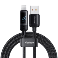 Mcdodo Mcdodo CA-5000 USB-A apa - Lightning apa 2.0 Adat és töltő kábel - Fekete (1.2m) (CA-5000)