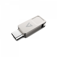 V7 V7 VF364GTC USB flash meghajtó 64 GB USB Type-A / USB Type-C 3.2 Gen 1 (3.1 Gen 1) Ezüst (VF364GTC)