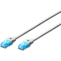 Digitus DIGITUS Patchkabel RJ45 U/UTP Cat5e 2.00m weiß Hebelschutz Polybeutel (DK-1512-020/WH)