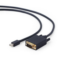 Gembird Gembird Mini DisplayPort -> VGA M/M video jelkábel 1.8m fekete (CC-mDPM-VGAM-6) (CC-mDPM-VGAM-6)