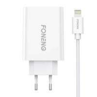 Foneng Foneng EU43 hálózati töltő + USB-A -Lightning kábel fehér (EU43 iPhone) (EU43 iPhone)