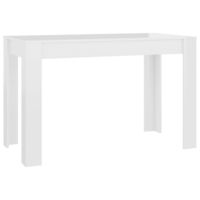 vidaXL magasfényű fehér forgácslap étkezőasztal 120 x 60 x 76 cm (800438)
