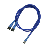Nanoxia Kabel Nanoxia 3-Pin Y-Kabel, 60 cm, blau (NX3PY60B)