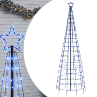 vidaXL kék karácsonyfa fénykúp tüskékkel 570 LED 300 cm (358107)