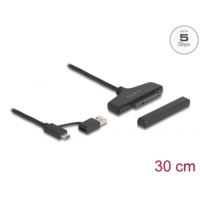 DELOCK DELOCK Átalakító USB Type-C vagy Type-A > SATA 6 Gb/s (61042)