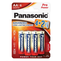 Panasonic Panasonic 1.5V Alkáli AA ceruza elem Pro power (4+2db / csomag) (LR6PPG-6BP4-2) (LR6PPG-6BP4-2)