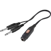 SpeaKa Professional SpeaKa Professional Jack Audio Y adapter [2x Jack-dugó, 6,35 mm-es - 1x Jack alj, 6,35 mm-es] Fekete (SP-7870288)