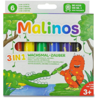 Malinos Malinos Wachsmalstifte Wachsmal-Zauber 6 Farben 3+ (301036)