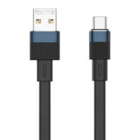 Remax Remax Flushing USB-A - USB-C kábel 2.4A 1m fekete (RC-C001 A-C black) (RC-C001 A-C black)