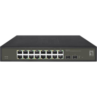 Level One LevelOne GES-2118 hálózati kapcsoló Vezérelt L2 Gigabit Ethernet (10/100/1000) Fekete (GES-2118)