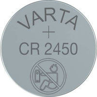 Varta CR2450 lítium gombelem, 3 V, 560 mA, Varta BR2450, DL2450, ECR2450, KCR2450, KL2450, KECR2450, LM2450 (6450101401)