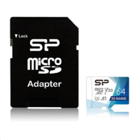 SILICON POWER 64GB microSDXC memória kártya Silicon Power Superior Pro + adapter (SP064GBSTXDU3V20AB) (SP064GBSTXDU3V20AB)