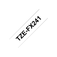 Brother Brother flexible ID tape TZe-FX241 - Black on white (TZEFX241)