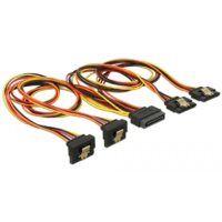 DeLock Delock 15 pin-es SATA tápcsatlakozó kábel 2x egyenes / 2x lefelé kimenettel 50cm (60152) (dl60152)