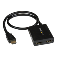 StarTech StarTech.com HDMI Cable Splitter - 2 Port - 4K 30Hz - Powered - HDMI Audio / Video Splitter - 1 in 2 Out - HDMI 1.4 - video/audio splitter - 2 ports (ST122HD4KU)
