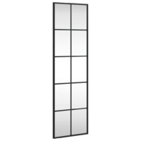 vidaXL fekete téglalap alakú vas fali tükör 30 x 100 cm (358643)