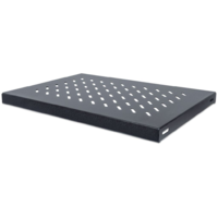 Intellinet Intellinet 1U 19" Fixed Shelf rack polc 345mm fekete (712521) (in-712521)