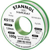 Stannol Ólommentes forrasztóón Sn99.3Cu0.7 100g 1 mm, Stannol KS115 (574006)