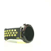 Mybandz Mybandz lélegző szilikon óraszíj 22mm, fekete-sárga (22SKU2071) (22SKU2071)