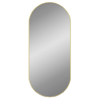 vidaXL aranyszínű ovális falitükör 100x45 cm (348201)