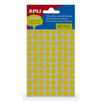 Apli Apli 8 mm kör kézzel írható Etikett - Sárga 288 etikett/csomag (2044)