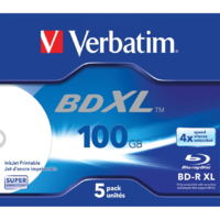 Verbatim Bluray Verbatim 100GB 5pcs BD-R JC Printable (43789)