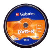 Verbatim Verbatim DVD-R írható DVD lemez 4,7GB 10db hengeres (43523)
