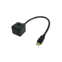 Techly Techly 0.3m HDMI - 2x HDMI M/F HDMI kábel 0,3 M HDMI A-típus (Standard) 2 x HDMI Type A (Standard) Fekete (ICOC-HDMI-F-002)