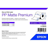 Epson Epson PP Matte Label Premium, Die-cut címkenyomtató tekercspapír 76mm x 51mm, 535 címke (7113413) (epson7113413)