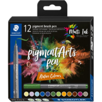 STAEDTLER STAEDTLER MultiInk Pigment Arts brush pen 12er-Set Nature retail (371 C12-3)