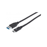 Manhattan Manhattan USB 3.0 Type-A - USB 3.1 Type-C (USB-C) M/M 1m kábel fekete (353373) (353373)