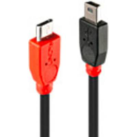 Lindy LINDY USB 2.0 Csatlakozókábel [1x USB 2.0 dugó, mikro B típus - 1x USB 2.0 dugó, mini B típus] 2.00 m Fekete OTG funkcióval (31719)