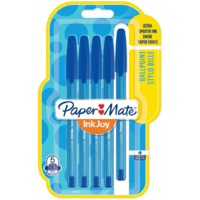 Papermate PAPER MATE Kugelschreiber InkJoy 100 Kappe 5er blau M 1.0mm Blister (1956727)