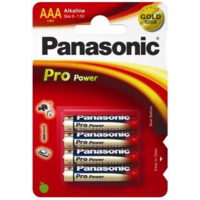 Panasonic Panasonic 1.5V Alkáli AAA ceruza elem Pro power (4db / csomag) (LR03PPG/4BP) (LR03PPG/4BP)