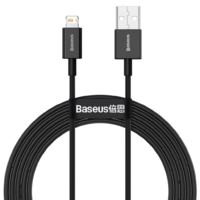 Baseus Baseus Superior USB töltőkábel, 2,4 A, 2 m, fekete (CALYS-C01) (CALYS-C01)