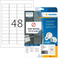 HERMA HERMA Etiketten A4 weiß 45,7x21,2 mm ablösb. Papier 1200 St. (4346)