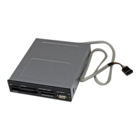 StarTech StarTech.com 3.5in Front Bay 22-in-1 USB 2.0 Internal Multi Media Memory Card Reader with Simultaneous Access - CF/SD/MMC/MS/xD - Black (35FCREADBK3) - card reader - USB 2.0 (35FCREADBK3)