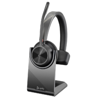 Poly POLY Voyager 4310 UC Headset Vezeték nélküli Fejpánt Iroda/telefonos ügyfélközpont USB A típus Bluetooth Dokkoló Fekete (218471-02)